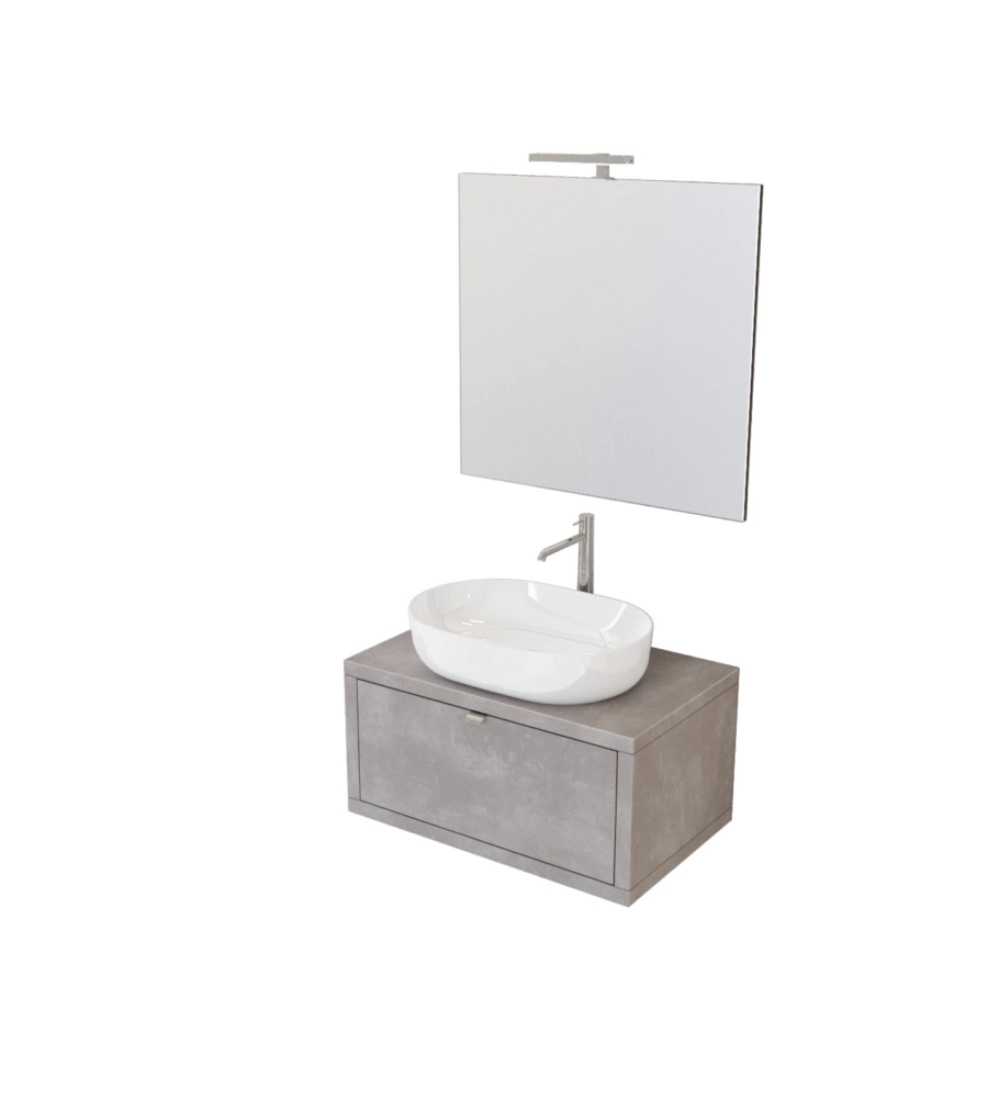 Mobile bagno "tintoretto" cemento, 80 cm